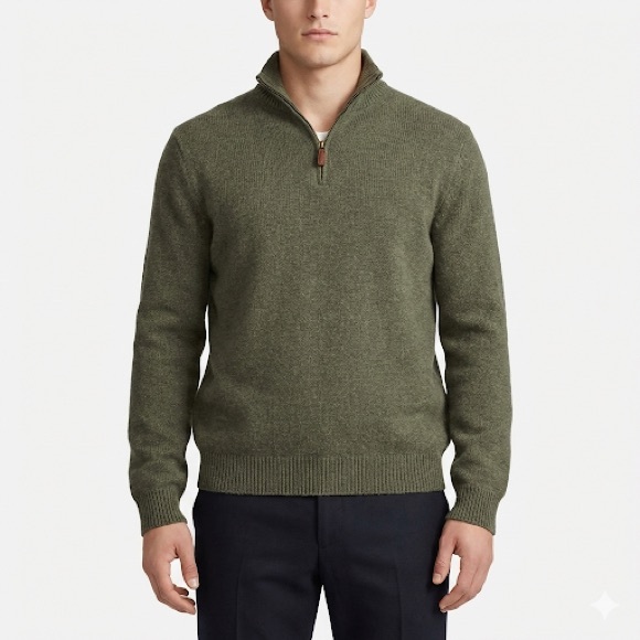 Polo Ralph Lauren Men’s Quarter Zip Lambswool Sweater XL